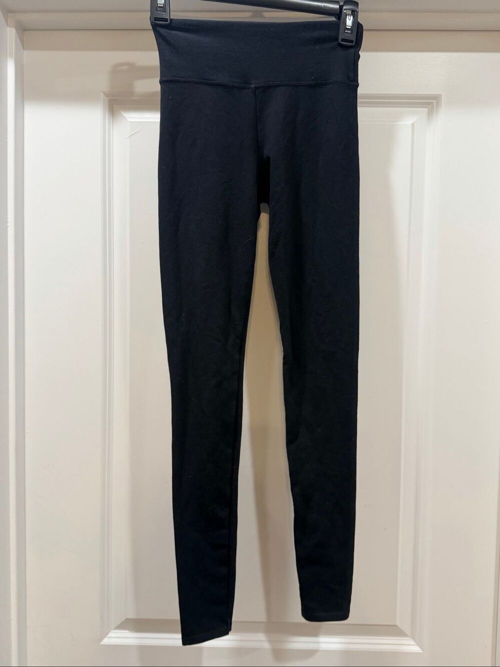 Skims Black High Waisted Ribbed Leggings Comfortable Lounge Pants XS